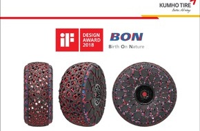 Kumho Tire Europe GmbH: Erste Auszeichnung der Saison für Kumho - Konzept-Reifen gewinnt iF Design Award
