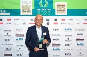 Top 250 Tagungshotels: TOP 250 Tagungshotels J&ouml;rg Grede ist Top-Tagungshotelier 2026