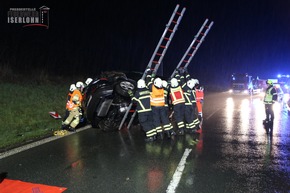 FW-MK: Verkehrsunfall auf dem Autobahnzubringer Iserlohn-Oestrich