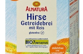Migros-Genossenschafts-Bund: Migros ruft "Alnatura Hirse-Getreidebrei mit Reis" und "Alnatura Hirse Milchbrei" zurück (BILD)