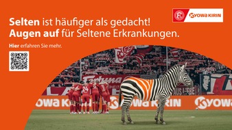Kyowa Kirin GmbH: Zebra im Karneval und Fortuna-Stadion? Kyowa Kirin macht Seltene Erkrankungen sichtbar!