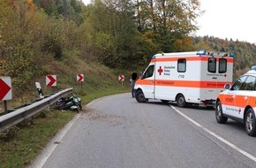 Polizeidirektion Wittlich: POL-PDWIL: Verkehrsunfall mit einem schwerverletzten Motorradfahrer in Schönecken