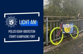 Polizeidirektion Trier: POL-PDTR: "LICHT AN!" Polizei Idar-Oberstein führt Kampagne fort