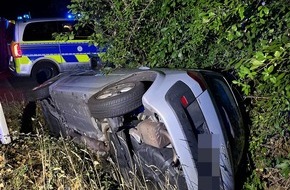 Polizei Hagen: POL-HA: Alkoholisiert und ohne Fahrerlaubnis unterwegs - Mann f&auml;hrt in Haspe in den Stra&szlig;engraben
