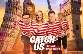 ProSieben: Das verf&auml;ngt! ProSieben programmiert die Adventure-Show "Catch Us. Die Jagd durch Europa" im November als Event / Kiwi, Chris Tall und Jenke mit Sohn J&aacute;nik werden gejagt