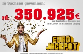 Sächsische Lotto-GmbH: Gewinnerwochenende in Sachsen: Eurojackpot-Gewinn mit 350.925 Euro im Landkreis Leipzig