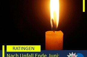 Polizei Mettmann: POL-ME: Nach Unfall am 29. Juni: Fußgänger an den Folgen seiner Verletzungen verstorben - 2507121