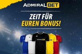 AdmiralBet: Partner des Sports / ADMIRALBET verlost 120 Trikotsätze für Amateursportvereine