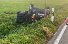 Polizei Coesfeld: POL-COE: Nottuln, Buxtrup/ Auto überschlägt sich