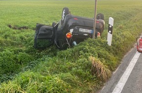 Polizei Coesfeld: POL-COE: Nottuln, Buxtrup/ Auto überschlägt sich