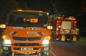Feuerwehr Grevenbroich: FW Grevenbroich: Starkregen sorgt für zahlreiche Einsätze im Stadtgebiet