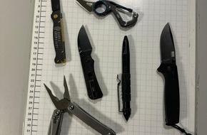 Bundespolizeidirektion Sankt Augustin: BPOL NRW: Bundespolizei am Hauptbahnhof zieht Messer und gefährliche Gegenstände ein - Ermittlungsverfahren eingeleitet