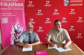Deutsche Telekom AG: Mehr Tempo, mehr M&ouml;glichkeiten: Glasfaser f&uuml;r Langdorf