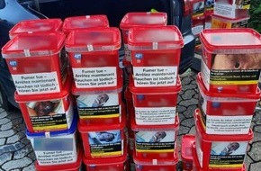 Bundespolizeidirektion Sankt Augustin: BPOL NRW: Bundespolizei beschlagnahmt fast 50 Kilogramm nicht versteuerten Tabak