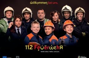 Deutscher Feuerwehrverband e. V. (DFV): Kampagne "112 Feuerwehr - Willkommen bei uns!" / Feuerwehrverband will Menschen mit Migrationshintergrund informieren (BILD)