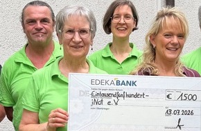 Edeka S&uuml;dwest: Presse-Information: Edeka-Mitarbeitende unterst&uuml;tzen den Verein iNot e.V. in Balingen