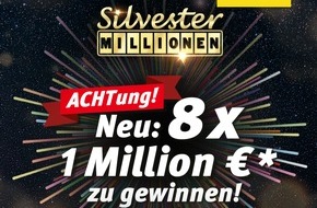 Lotto Baden-Württemberg: Acht Millionengewinne auf einen Schlag: Lotterie Silvester-Millionen startet
