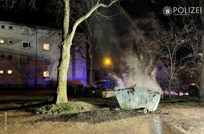 Polizeipräsidium Westpfalz: POL-PPWP: Müllcontainer brennen - Zeugen gesucht!