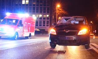 Polizei Münster: POL-MS: Fußgänger quert vierspurige Fahrbahn und wird von Autofahrer erfasst