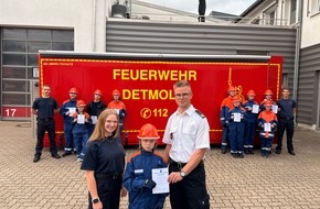 Feuerwehr Detmold: FW-DT: Zehn Jugendliche bestehen Jugendflamme Stufe 1!