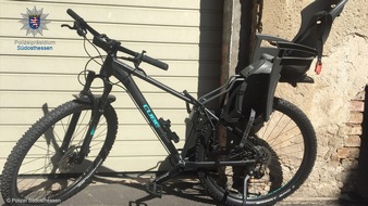 Polizeipräsidium Südosthessen: POL-OF: Wem gehört das Rad mit Kindersitz - Schneller Fahndungserfolg - Armbanduhr geraubt - Zwölfjährige Radfahrerin bei Unfallflucht verletzt