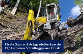 Linthal: Neue Trinkwasserleitung transportiert bis zu 15'000 Liter pro Minute