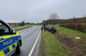 Polizei Coesfeld: POL-COE: Billerbeck, L577/ Auto &uuml;berschl&auml;gt sich