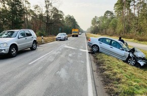 Polizeidirektion Neustadt/Weinstraße: POL-PDNW: (Haßloch) Unfall; L530 kurzzeitig gesperrt