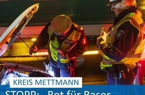 Polizei Mettmann: POL-ME: Rot für Raser, Poser bzw. illegales Tuning - Kreis Mettmann - 2204068