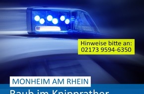 Polizei Mettmann: POL-ME: Raub im Knipprather Wald: Polizei ermittelt - Monheim am Rhein - 2411011