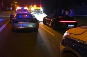 Polizei Gelsenkirchen: POL-GE: Zwei Porsche nach verbotenem Kraftfahrzeugrennen sichergestellt
