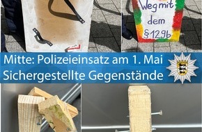 Polizeipräsidium Stuttgart: POL-S: Demonstrationsgeschehen am 1. Mai - Polizeieinsatz in der Innenstadt - Auseinandersetzungen während eines Aufzugs