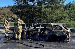 Polizeiautobahnstation Kaiserslautern und Zentrale Verkehrsdienste: POL-PASTKL: Brennendes Fahrzeug
