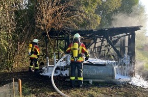 Freiwillige Feuerwehr Stockach: FW Stockach: Brand eines Gartenschuppens