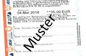 Bundespolizeiinspektion Kassel: BPOL-KS: Bundespolizei warnt vor missbräuchlicher Nutzung von gefälschten Hessentickets