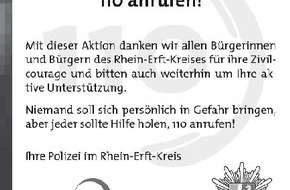 Polizei Rhein-Erft-Kreis: POL-REK: Erfolg für "Hinsehen-Helfen-Handeln-110 anrufen"