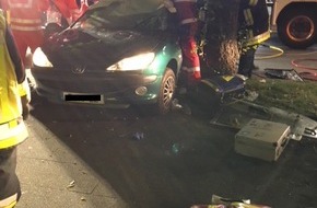 Feuerwehr Essen: FW-E: Verkehrsunfall mit einer verletzten Person