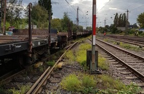 Bundespolizeidirektion Sankt Augustin: BPOL NRW: Güterzug in Bottrop entgleist - Bundespolizei ermittelt wegen des Verdachts des gefährlichen Eingriffs in den Bahnverkehr
