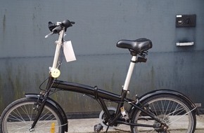 Polizeiinspektion Wilhelmshaven/Friesland: POL-WHV: Sichergestelltes Klappfahrrad - Eigent&uuml;mer gesucht