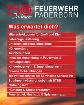 FW Paderborn: Breslauer Str am Sonntag teilweise gesperrt - Tag der offenen Tür der Feuerwehr Paderborn