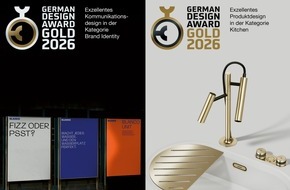 BLANCO GmbH + Co. KG: Doppelauszeichnung f&uuml;r BLANCO: German Design Award 2026 in Gold f&uuml;r Produkt- und Markendesign