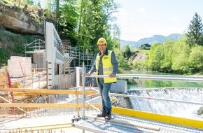 St.Gallisch-Appenzellische Kraftwerke AG: Einbau des innovativen Fischleitrechens der ETH Zürich am SAK Wasserkraftwerk Herrentöbeli steht kurz vor dem Abschluss