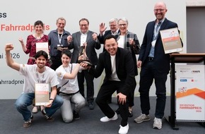 DER DEUTSCHE FAHRRADPREIS: Der Deutsche Fahrradpreis 2026: Das sind die Gewinnerprojekte! / Diese drei Projekte zeigen, wie vielf&auml;ltig erfolgreiche Radverkehrsf&ouml;rderung ist