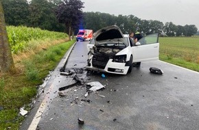 Polizeiinspektion Diepholz: POL-DH: --- Stuhr, Wespe im Auto verursacht Frontalzusammenstoß mit drei Verletzten ---