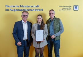 Fin Ronan Poll aus Mecklenburg-Vorpommern ist Deutschlands bester Nachwuchs-Augenoptiker 2025