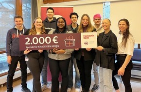 Hanseatic Bank: Hanseatic Bank Azubis spenden 2.000 Euro an Knack den Krebs