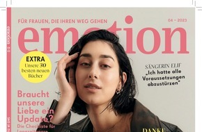 EMOTION Verlag GmbH: Elif: "Ich kann von Glück reden, dass ich nicht drogenabhängig geworden bin" / Die Musikerin über Schmerz, Freiheit und wie sie sich heute mit ihren Eltern versteht