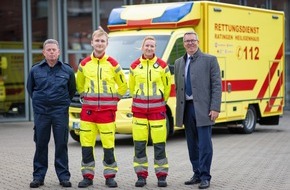 Feuerwehr Ratingen: FW Ratingen: Feuerwehr Ratingen - Neuer Rettungswagen in neuer Farbgebung