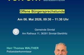 Polizeipr&auml;sidium S&uuml;dosthessen: POL-OF: Offene B&uuml;rgersprechstunde mit dem Schutzmann vor Ort