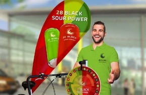 28 BLACK: 28 BLACK Sour Power am POS / Glücksrad-Promotion für die neue 28 BLACK Sour-Edition (FOTO)